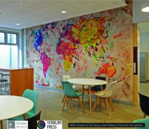 Digital print world map